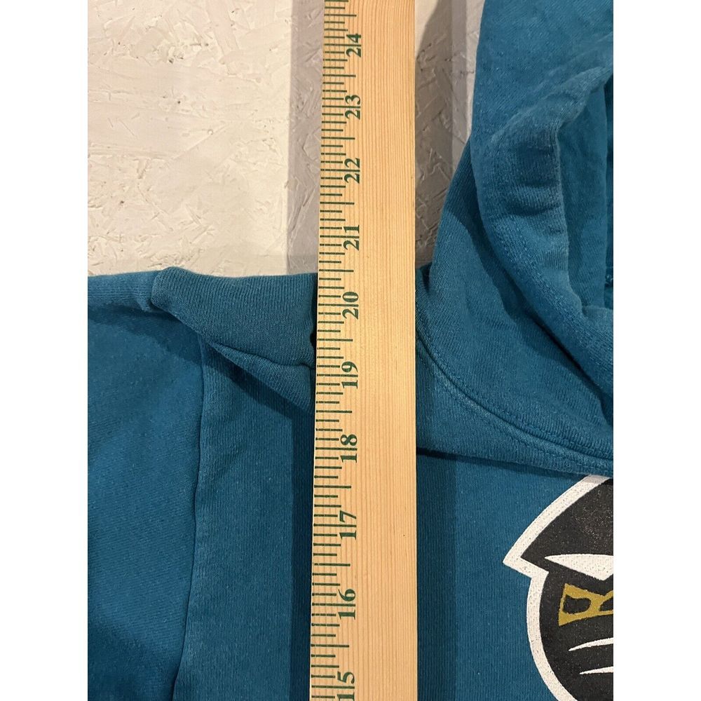 Vintage Y2K NFL Jacksonville Jaguars Teal Blue Hoodie Sweatshirt Youth L - Picture 8 of 9